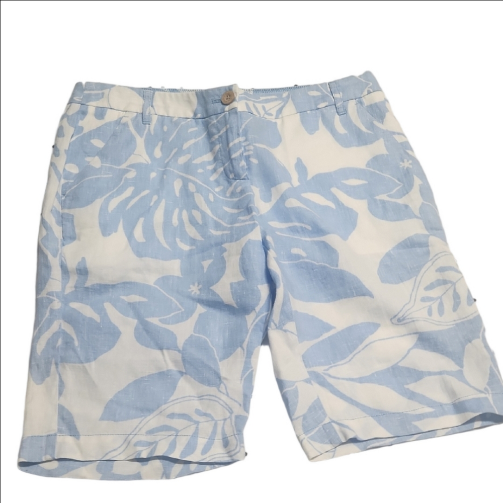 Tommy Bahama Blue Linen Shorts, Size 2